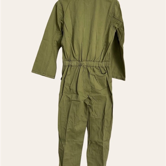 Sandrine Rose x Free People  Natural Khaki Tres Cool Front Zipper Jumpsuit Sz M - Picture 9 of 13